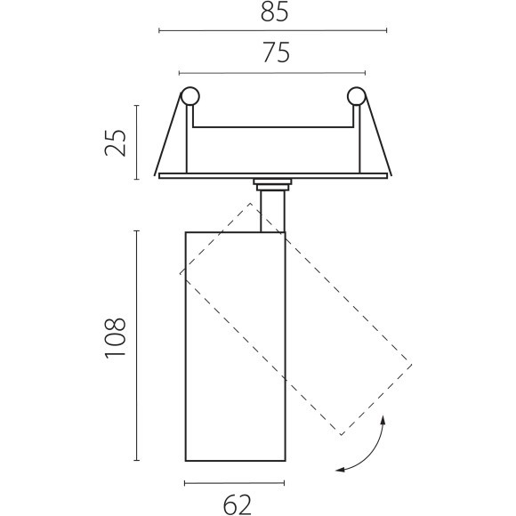 СвеЧерный встраиваемый светодиодный спот-цилиндр 15Вт 24° CRI90 1880Лм 3000К Alta Base Lightstar A5147RS
