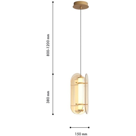 4624-2P, подвес, D190xH420/1925, LEDx16W, 860LM, 3000K, included