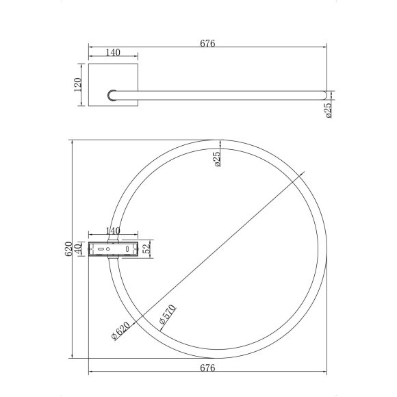 Люстра потолочная Maytoni MOD315CL-L25CH3K Anillo светодиодная LED 25W