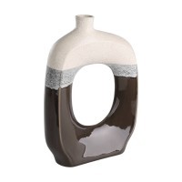 421518 IWATE Ваза керамическая L280, B80, H400, керамика, бежевый, черный