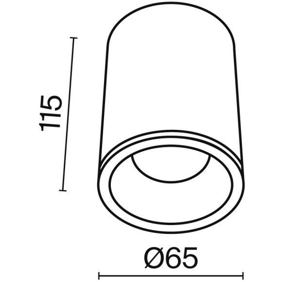 Потолочный светильник Technical C029CL-01-S-W