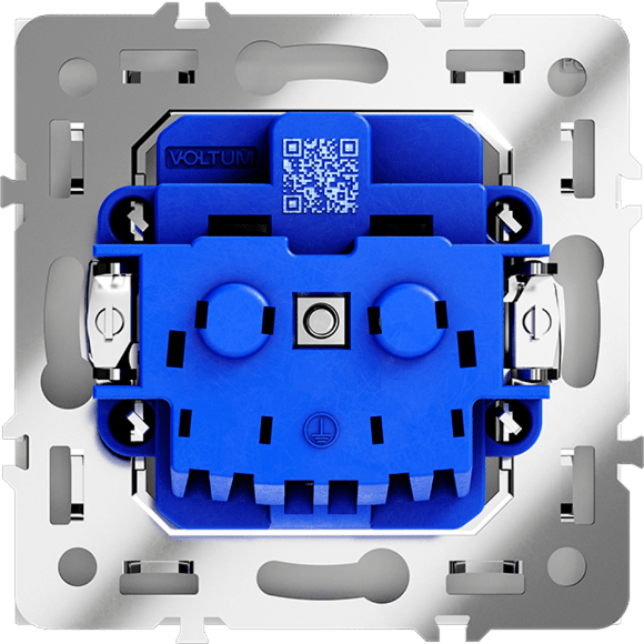 VLS040102 Розетка встраиваемая с заземлением максимальный ток 16 Ампер (3500 Ватт) белого матового цвета VOLTUM S70 (белый матовый)