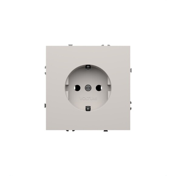 VLS040102 Розетка встраиваемая с заземлением максимальный ток 16 Ампер (3500 Ватт) белого матового цвета VOLTUM S70 (белый матовый)