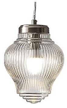 Подвесной светильник с 1 плафоном Newport 6143/S nickel/clear 6140 под лампу 1xE27 100W