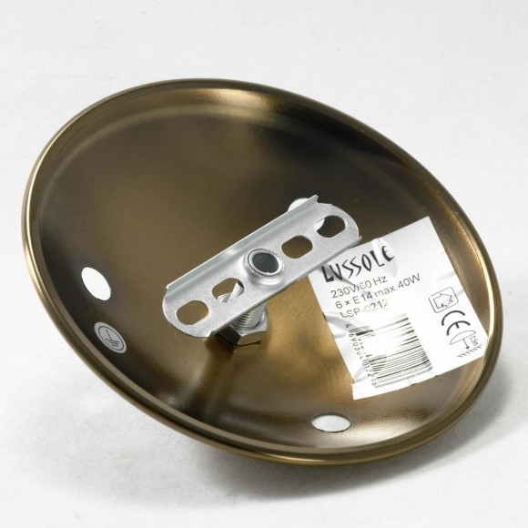 Люстра на штанге Lussole GRLSP-0212 ROOSEVELT IP21 под лампы 6xE14 42W Люстра на штанге Lussole GRLSP-0212 ROOSEVELT IP21 под лампы 6xE14 42W