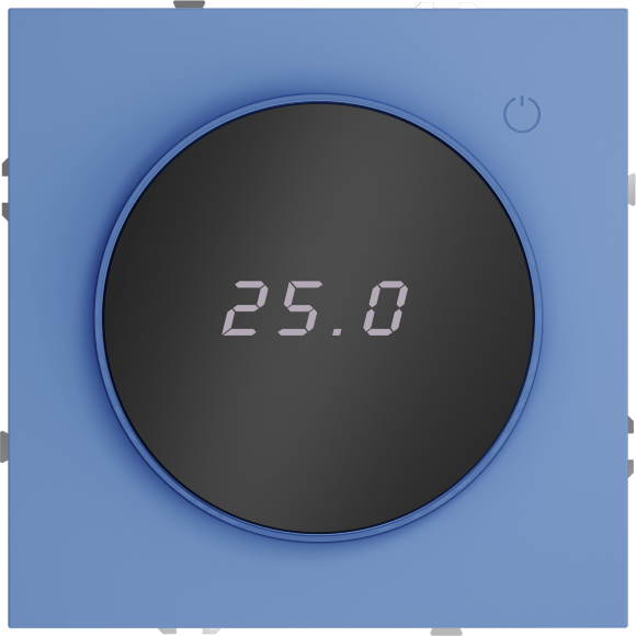 VLS070115 Терморегулятор электронный синего джинсового цвета. Индикация температуры и датчик для теплого пола. (Мощность 3500 Ватт) VOLTUM S70 (деним)