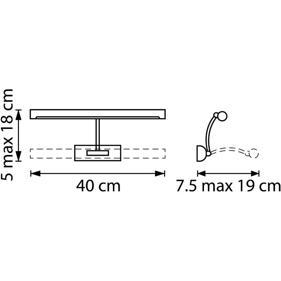 Lightstar Noce 201111 Латунная светодиодная подсветка для картин и зеркал шириной 40см, с выключателем на корпусе и CCT переключением цветности на драйвере, 9Вт 3000;4000;6000К 550Лм CRI90 Lightstar Noce 201111 Латунная светодиодная подсветка для картин и зеркал шириной 40см, с выключателем на корпусе и CCT переключением цветности на драйвере, 9Вт 3000;4000;6000К 550Лм CRI90