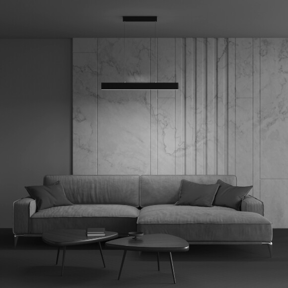 Линейный подвесной светильник Maytoni Step P010PL-L23B4K LED 23Вт 4000K 1600Лм 120° CRI80 черный матовый металлический корпус, макс. высота 100 см, двойной свет (вниз основной + вверх) Линейный подвесной светильник Maytoni Step P010PL-L23B4K LED 23Вт 4000K 1600Лм 120° CRI80 черный матовый металлический корпус, макс. высота 100 см, двойной свет (вниз основной + вверх)