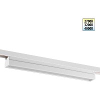 Novotech ITER 359786 Белый линейный однофазный двухжильный трековый светильник, 40см, с CCT переключением цветовой температуры, LED 24Вт 1294Лм CRI≥90 108° 2700-3200-4000К IP20 220V