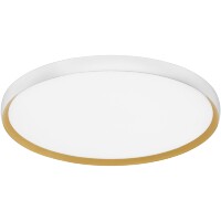 ST Luce HELST SLE1810.502.01 Светильник потолочный накладной декоративный интерьерный, основание металл белый золото, плафон акрил белый матовый, диаметр 500мм, LED 42Вт 4000K 3360Лм CRI80 120° IP20 220В