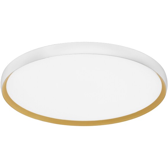 ST Luce HELST SLE1810.502.01 Светильник потолочный накладной декоративный интерьерный, основание металл белый золото, плафон акрил белый матовый, диаметр 500мм, LED 42Вт 4000K 3360Лм CRI80 120° IP20 220В