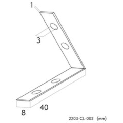 2203-CL-002, коннектор, 2*L40xW40xH8