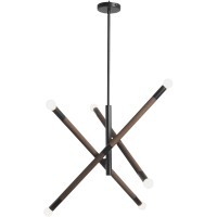 SL6226.403.06 Светильник подвесной ST-Luce Черный, Коричневый E14 6*40W CORK