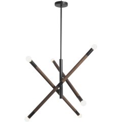 SL6226.403.06 Светильник подвесной ST-Luce Черный, Коричневый E14 6*40W CORK