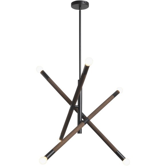 SL6226.403.06 Светильник подвесной ST-Luce Черный, Коричневый E14 6*40W CORK