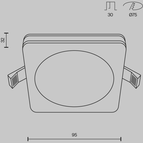 Встраиваемый светильник Technical DL2001-L12B4K