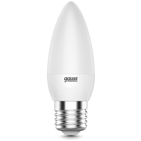 33228 Лампа Gauss LED Elementary Свеча 8W E27 540lm 4100K 1/10/100