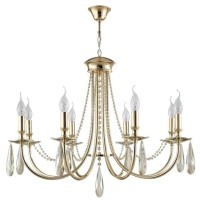 Люстра Crystal Lux VICTORIA SP8 GOLD/AMBER