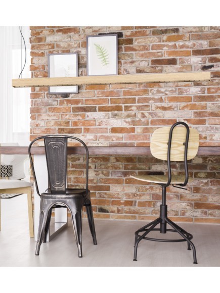 39718 EGLO TERMINI 1 Светодиодный диммируемый по TRIAC подвесной светильник дерево коричневый черный LED 47Вт 3700Лм 3000К