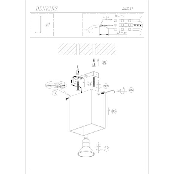 Точечный светильник  DK2027-WH