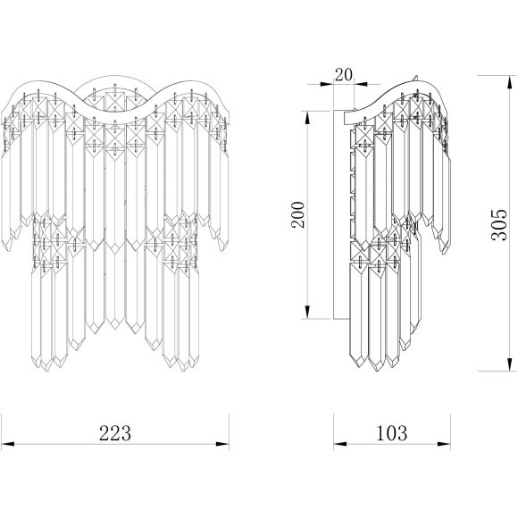 Бра Maytoni DIA201WL-02G Gracia под лампы 2xE14 40W