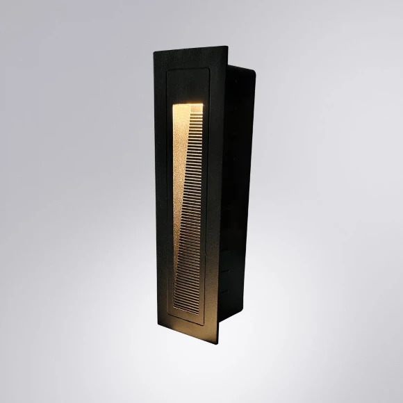 A7336IN-1BK ARTE LAMP PIAZZA Уличный встраиваемый светильник в стены для подсветки лестниц и дорожек