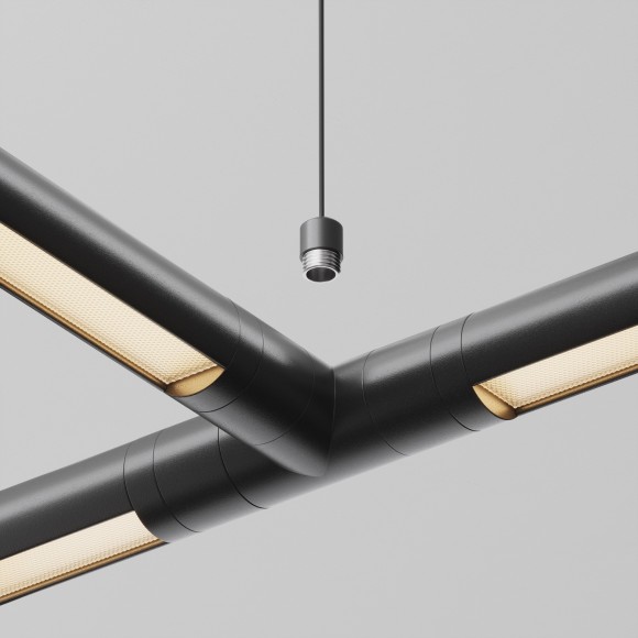 Тросовый подвес 1000мм с потолочной чашей для системы Maytoni Shelf CA029SW-L1000-B