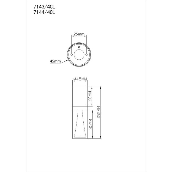 Потолочный светильник IP20 LED 4W 280Лм 3000K 180° 220V DEFANCE 7144/4CL