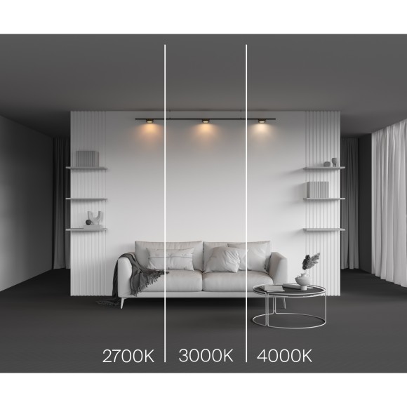 TR189-1-12W2.7K-BBS Ультратонкий трековый диммируемый по TRIAC 0/1-10V магнитный светодиодный светильник Maytoni Levity CRI90+ 2700К 630Лм 100° 12Вт
