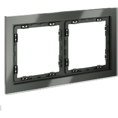 VLS110206 Рамка стеклянная для электрических изделий VOLTUM серии S70 на 2 поста титанового цвета из стекла VLS110206 Рамка стеклянная для электрических изделий VOLTUM серии S70 на 2 поста титанового цвета из стекла