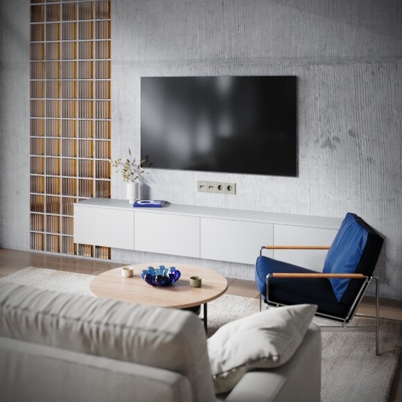 VLS060704 Розетка компьютерная RJ45 и ТV Телевизионная оконечная для антренных кабелей RG6 или РК 75-4,8-31. Патчкорд категории 6Е (для проводов CAT5-CAT6 до 10 Гбит/сек) шелкового цвета VOLTUM S70 (шелк)