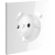 VLS000901 Накладка для розетки с заземлением и защитными шторками, с зарядкой от USB (ТИП A + ТИП A) белого глянцевого цвета VOLTUM S70 (белый глянцевый)
