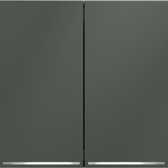 VLS020406 Проходной выключатель (переключатель) двухклавишный с подсветкой встраиваемый титанового цвета 10А (2200 Ватт) VOLTUM S70 (титан)