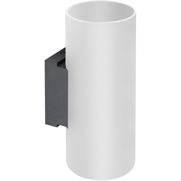 Бра Lightstar Rullo 204636 черно-белое, настенный светильник цилиндр GU10 на 2 лампы, направленный свет вверх вниз