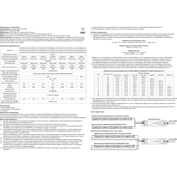 A2432008-03-6K Светодиодная лента 24В 10Вт/м 850Лм/м 6000К  CRI 90+ 8мм COB 320шт/м 5м IP20