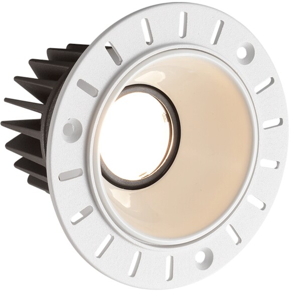 Crystal Lux CLT 083C1 WH 3000K 1400/003 Бесконтурный встраиваемый в ГКЛ светильник, круглый белый, диаметр отверстия в потолке 71мм, светодиодный 12Вт 3000К 1200Лм 24° CRI90 UGR<17