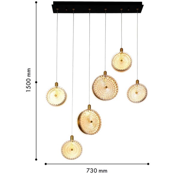 Подвесной светильник Slik 4488-6P
