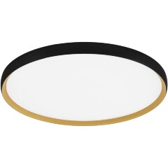 ST Luce HELST SLE1810-402-01 Светильник потолочный накладной декоративный интерьерный, основание металл черный+золото, плафон акрил белый матовый, диаметр 500мм, LED 42Вт 4000K 3360Лм CRI80 120° IP20 220В