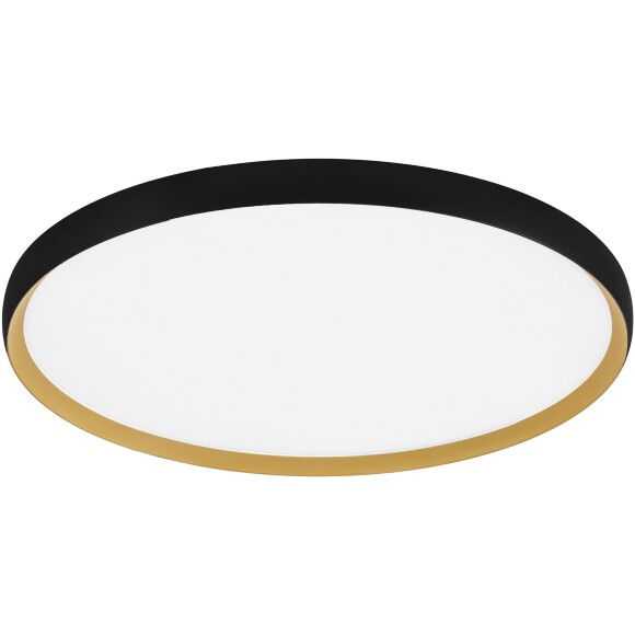 ST Luce HELST SLE1810-402-01 Светильник потолочный накладной декоративный интерьерный, основание металл черный+золото, плафон акрил белый матовый, диаметр 500мм, LED 42Вт 4000K 3360Лм CRI80 120° IP20 220В