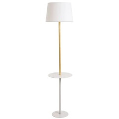 Торшер со столиком Arte Lamp A2102PN-1WH CONNOR под лампу 1xE27 60W