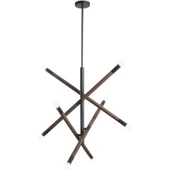 SL6226.403.08 Светильник подвесной ST-Luce Черный, Коричневый E14 8*40W CORK