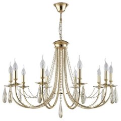 Люстра Crystal Lux VICTORIA SP10 GOLD/AMBER