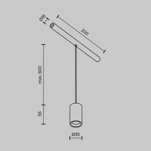 Светильник Technical C105PL-3W3-6K-B Светильник Technical C105PL-3W3-6K-B