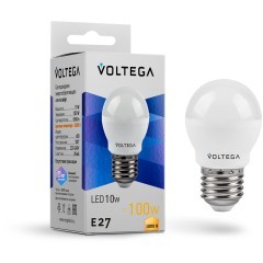 Светодиодная лампа Voltega Simple Globe 10W 3000K E27 180° 7232 Светодиодная лампа Voltega Simple Globe 10W 3000K E27 180° 7232