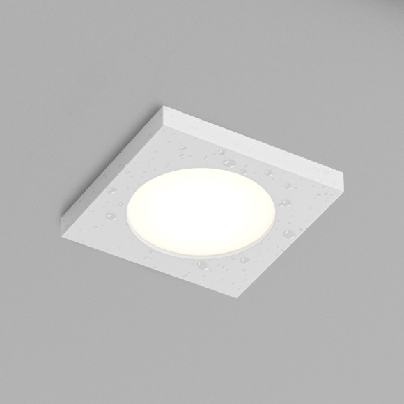 DK3014-WH Встраиваемый светильник влагозащищенный IP44 макс 50Вт GU10 белый алюминий