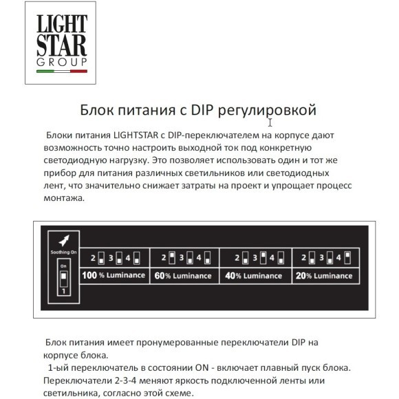 Блок питания 24V для светодиодной ленты 200W Lightstar Lightstar 424200
