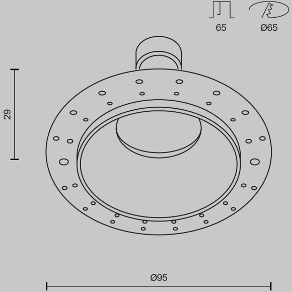 Встраиваемый светильник Maytoni Share GU10 10Вт IP 54 Technical DL126-GU10-TRS-B Встраиваемый светильник Maytoni Share GU10 10Вт IP 54 Technical DL126-GU10-TRS-B