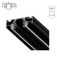 Тонкий магнитный шинопровод 2м (глубина 22мм) для демпферных натяжных потолков Arte Lamp Optima A750206