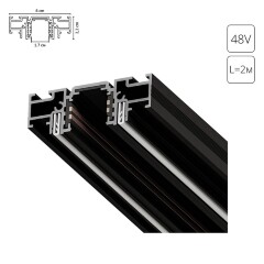 Тонкий магнитный шинопровод 2м (глубина 22мм) для демпферных натяжных потолков Arte Lamp Optima A750206 Тонкий магнитный шинопровод 2м (глубина 22мм) для демпферных натяжных потолков Arte Lamp Optima A750206