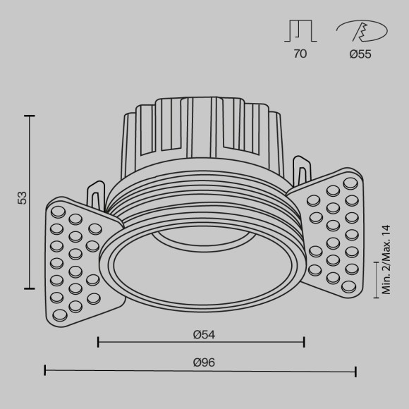 Встраиваемый светильник Technical DL058-7W4K-TRS-W Встраиваемый светильник Technical DL058-7W4K-TRS-W